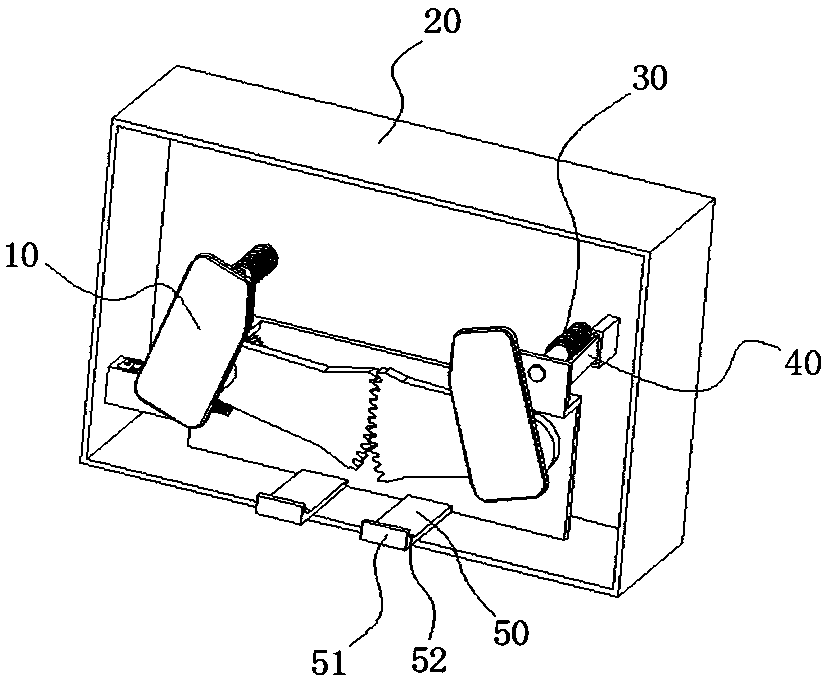 Mobile phone clamping device with pop-up rotary clamping function