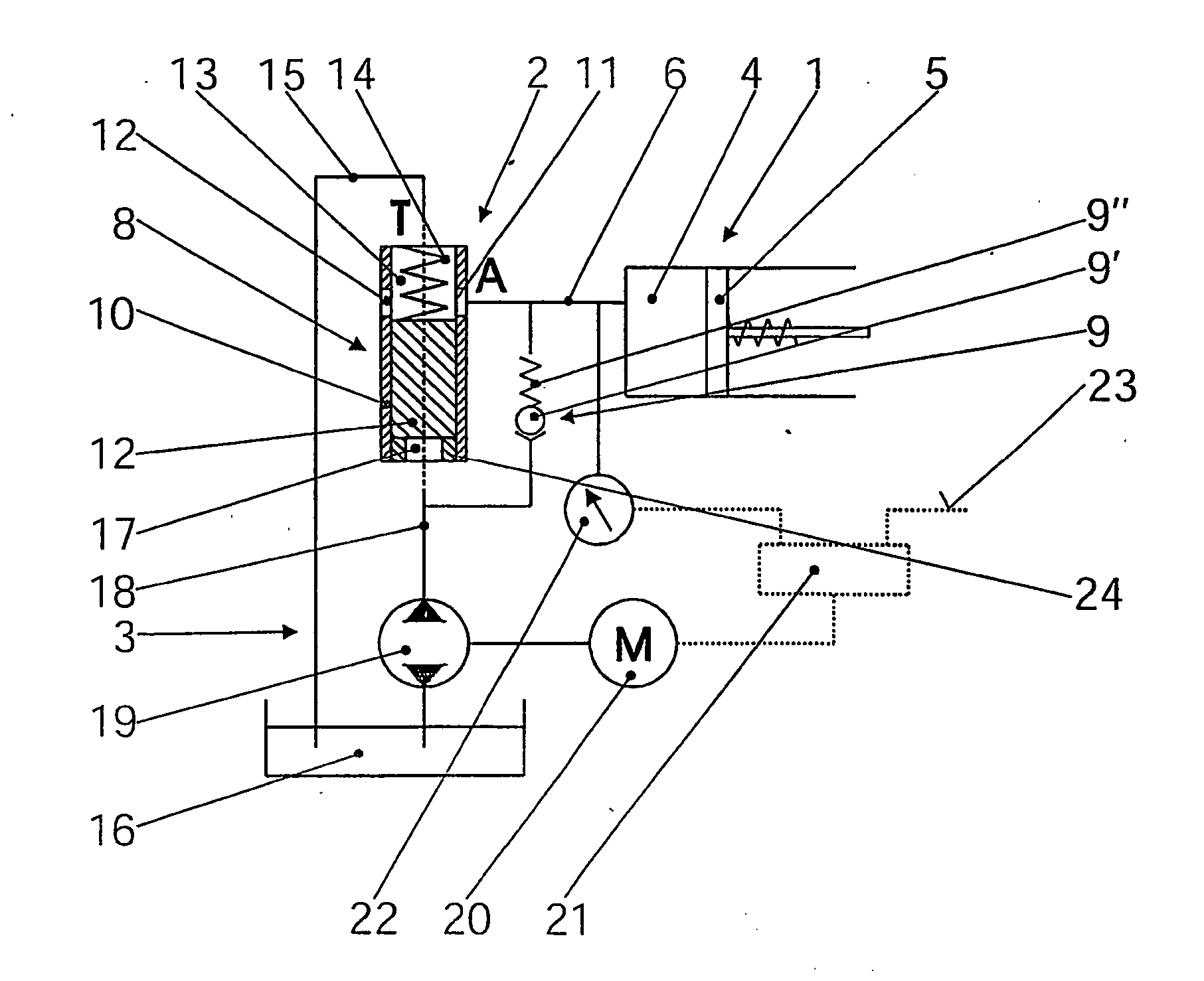 Simple action actuator with a hydraulic fast-opening valve for controlling a clutch