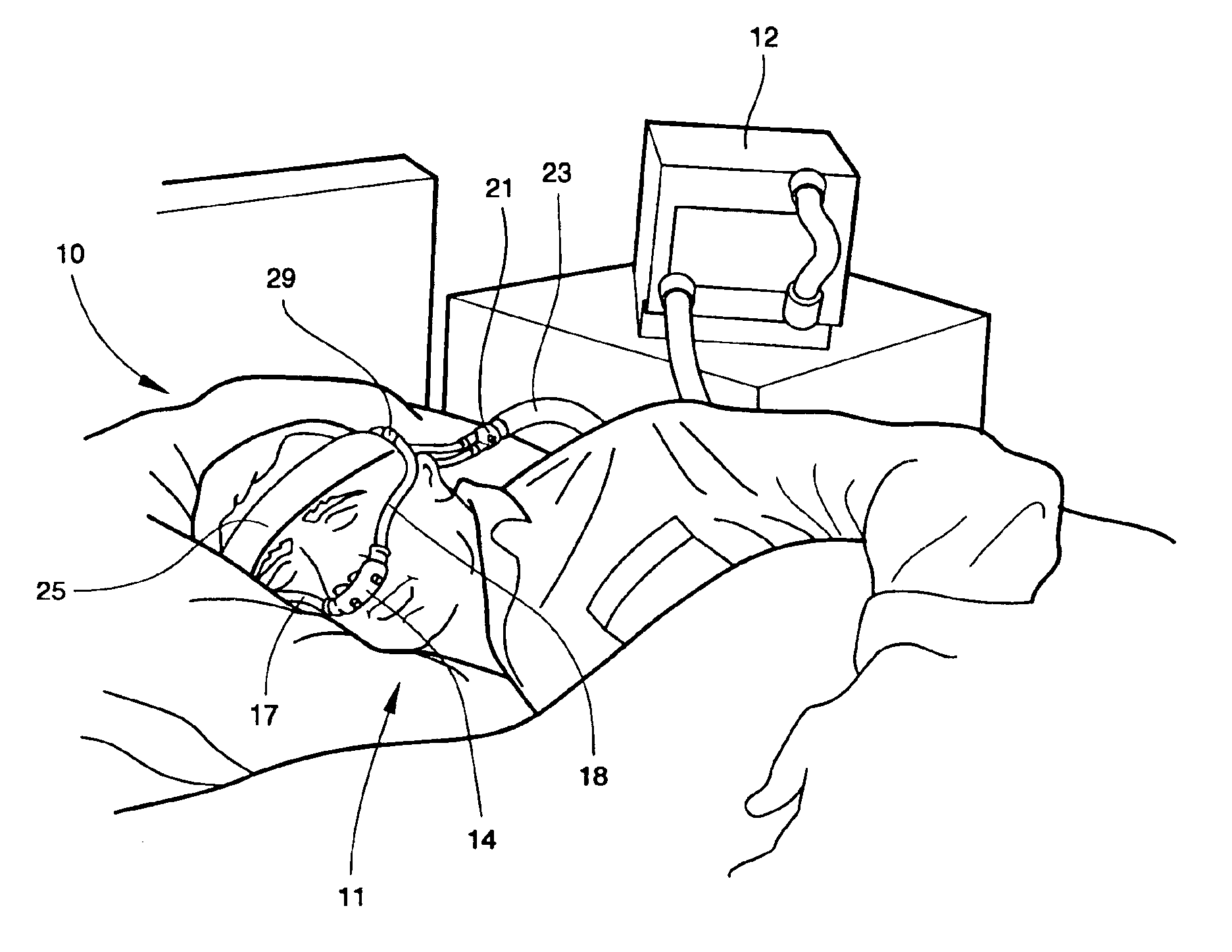 Headwear for use by a sleep apnea patient