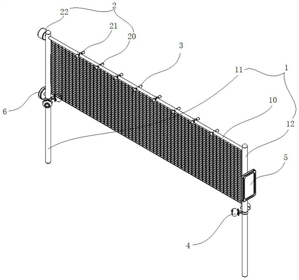 Badminton net post capable of preventing unpaid court using