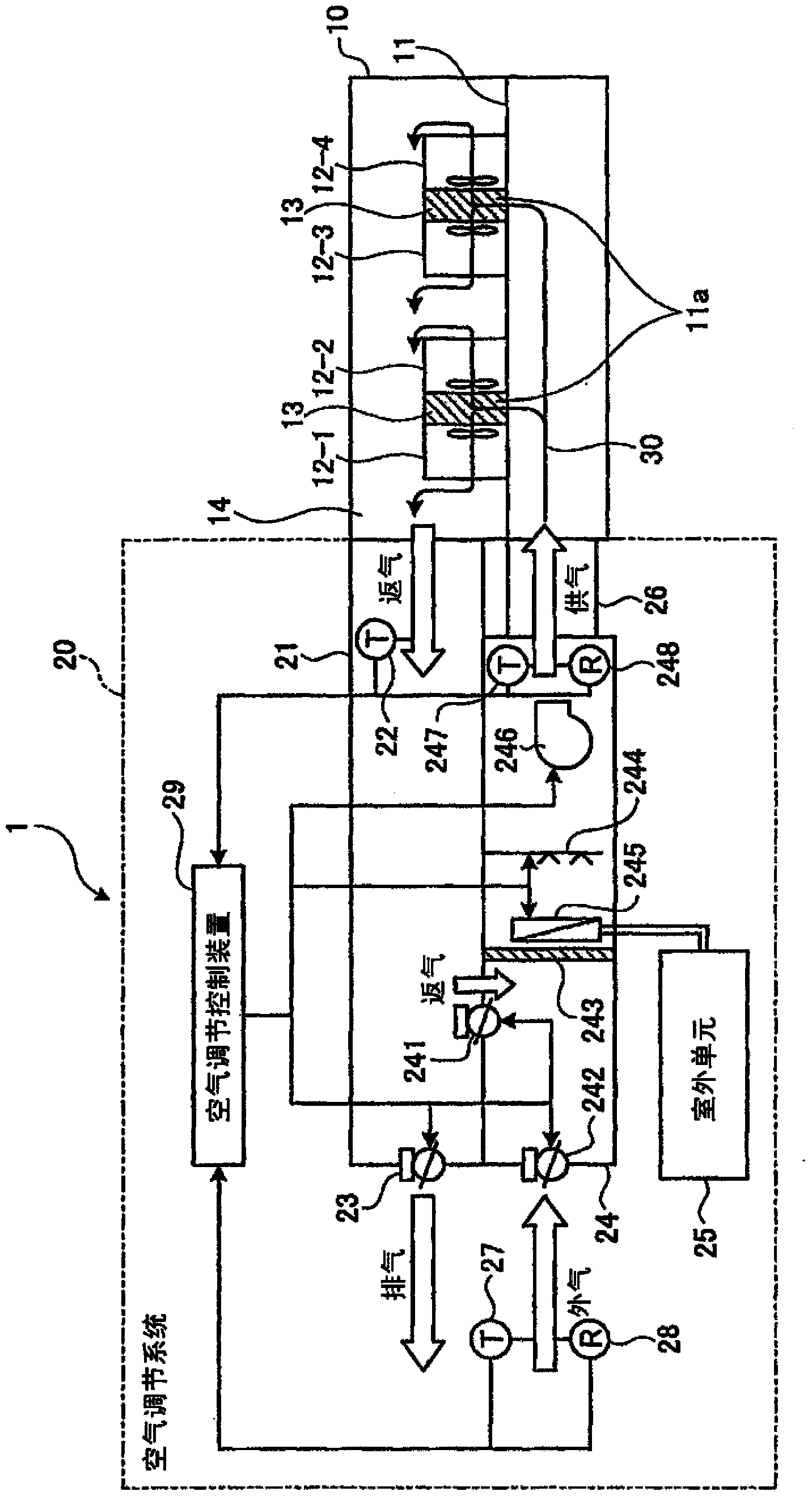 Air conditioning system and air conditioning control method for server room management