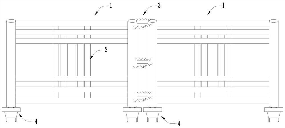 A safety fence structure for livestock breeding