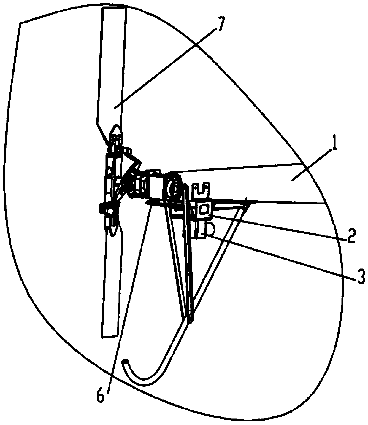 Tail vane refitting structure for refitting manned helicopter into aviation fire extinguishing device