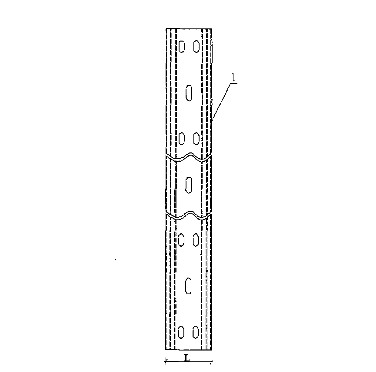 Manufacturing method of cold roll forming for waveform beam guardrail plate