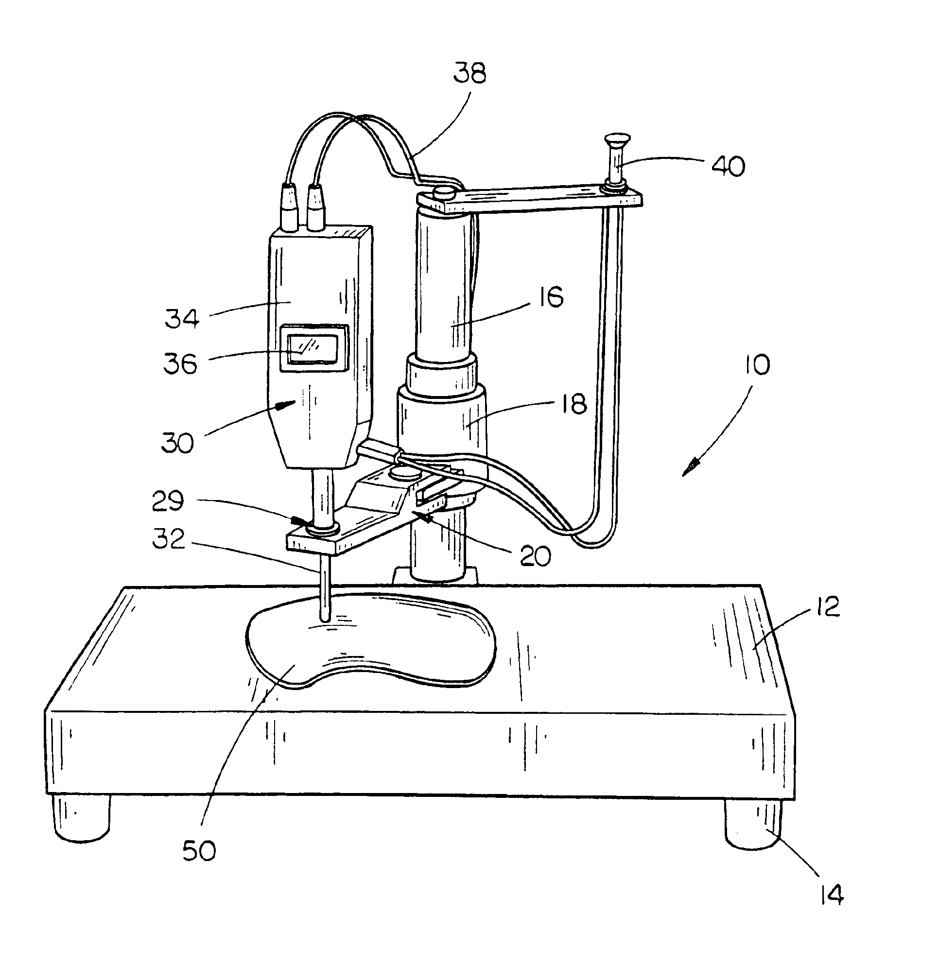 Thickness gauge for meat products