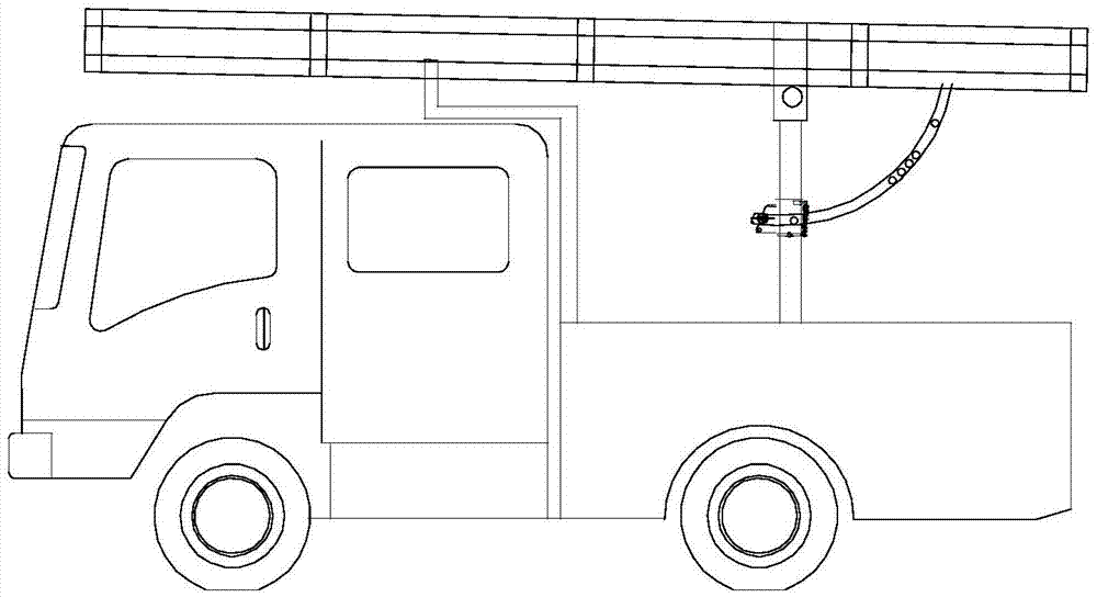 Vehicle-mounted insulation ladder device