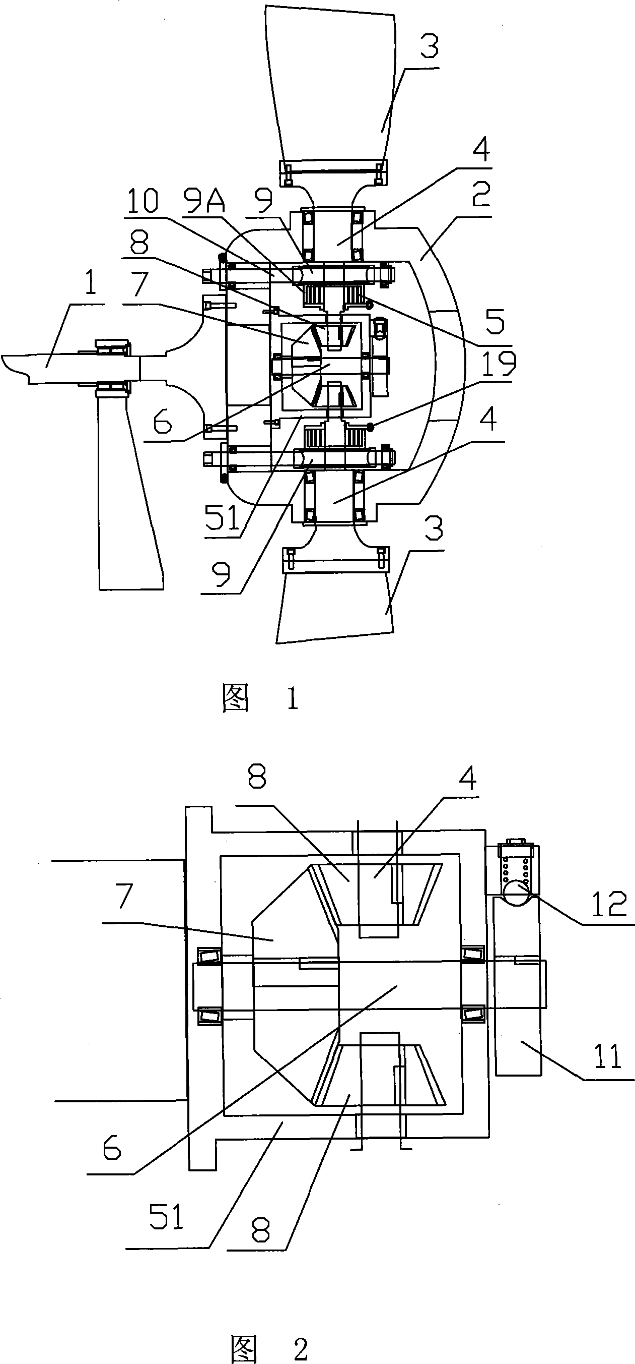 Flexible variable propeller mechanism of aerogenerator