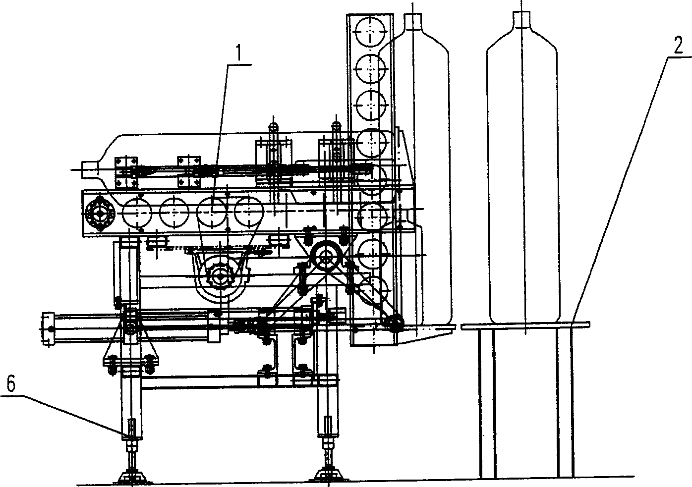 Mechanism for steel cylinder overturning stand