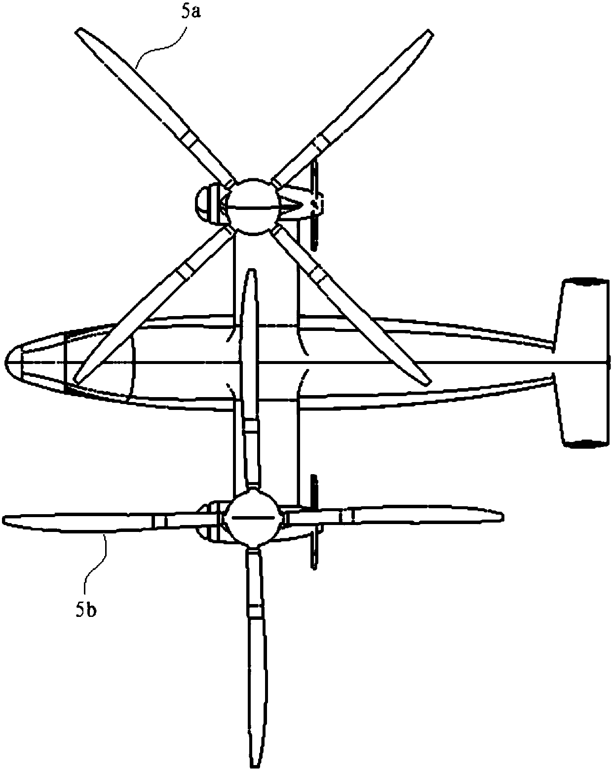 Transverse arrangement type composite thrust high-speed helicopter