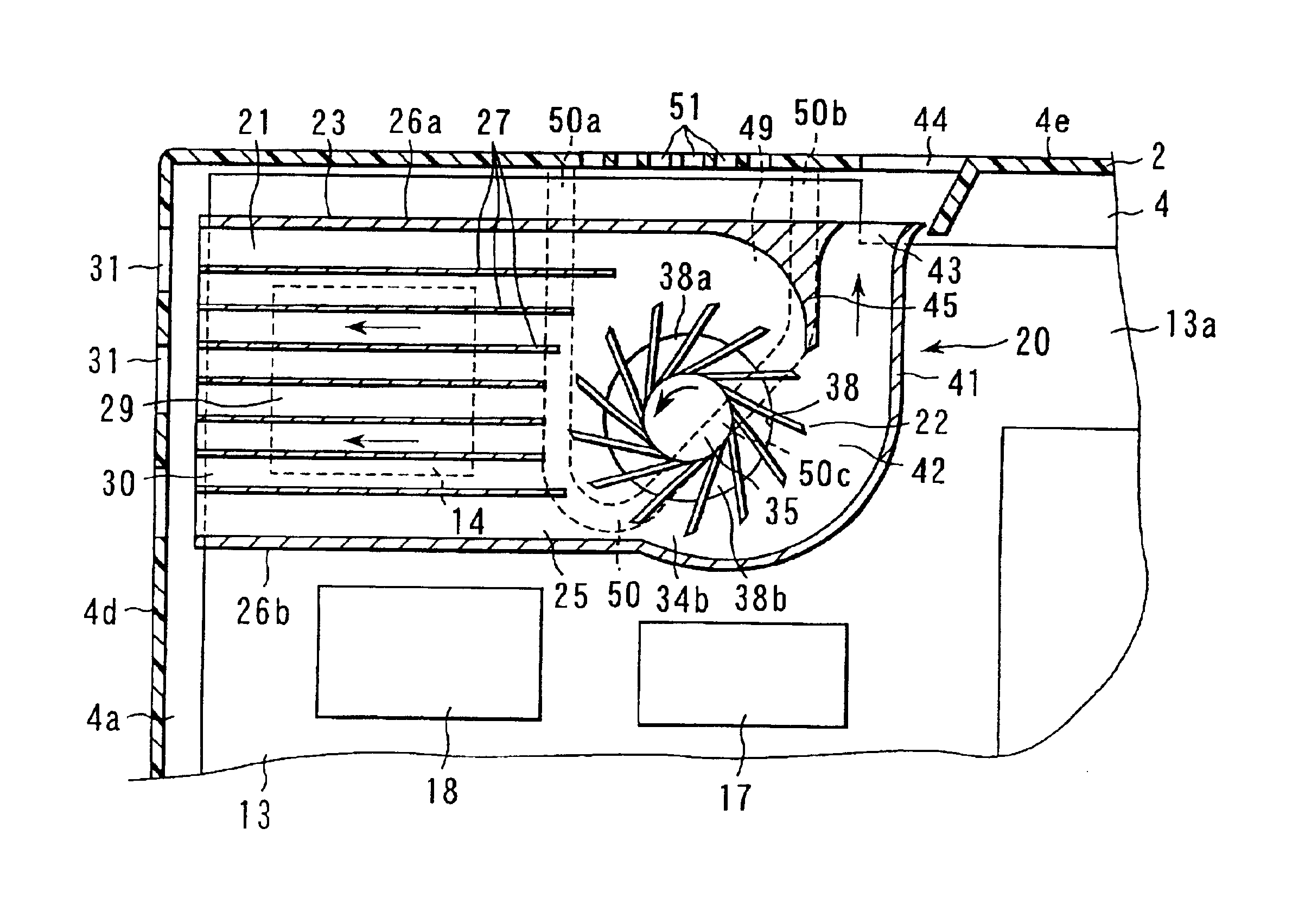 Electronic apparatus having cooling unit for cooling heat-generating component