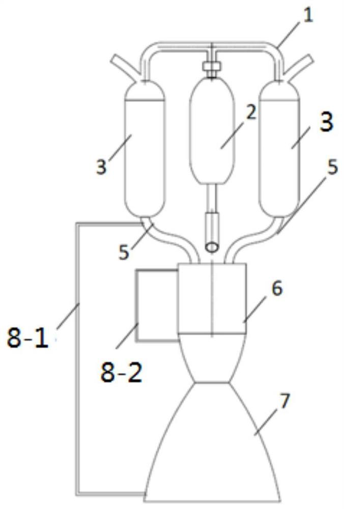 Squeezing type liquid rocket engine working process simulation device