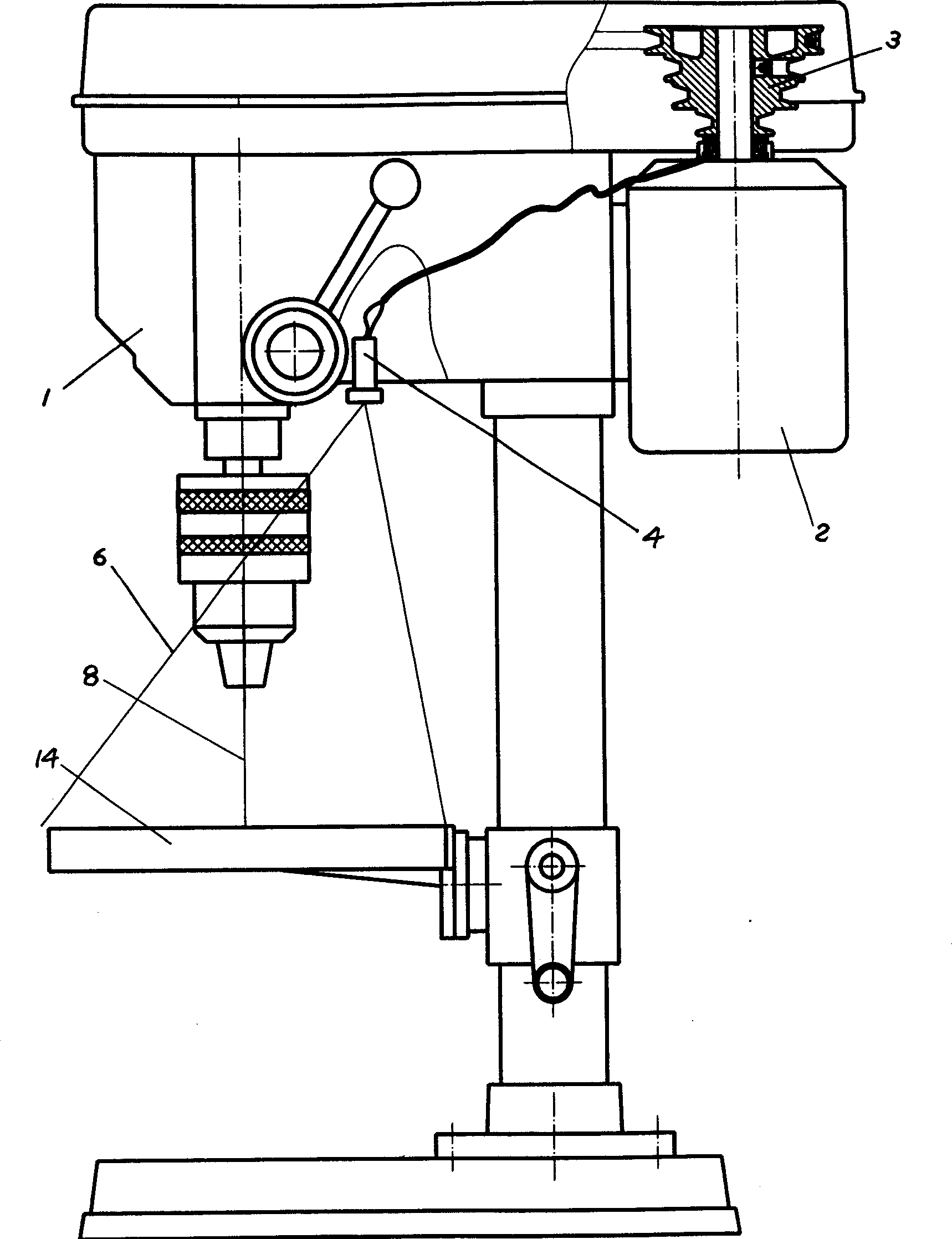 Self-electricity-generating laser positioning device of aperture processing machine
