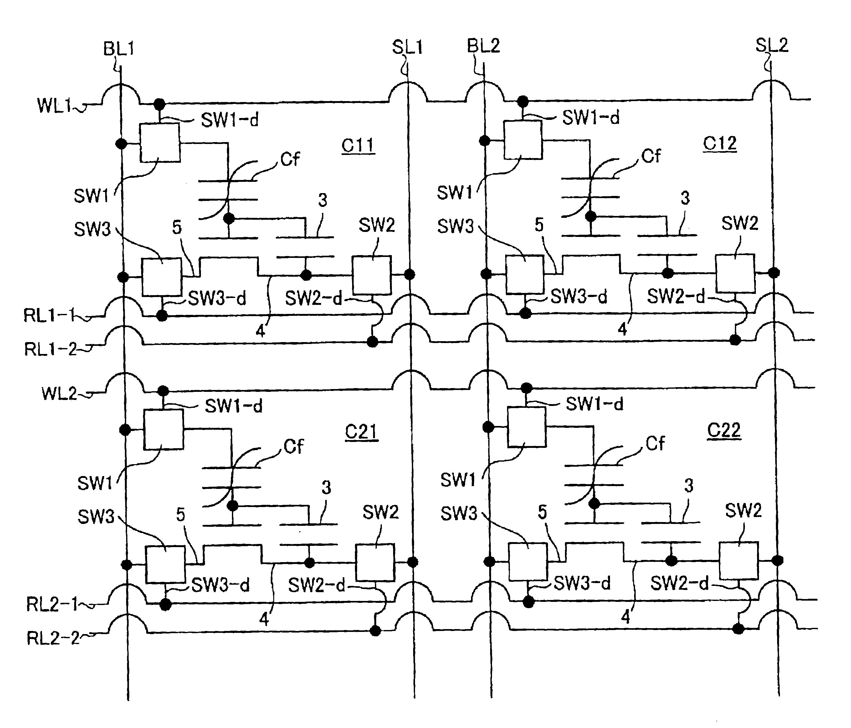 Ferroelectric non-volatile memory device having integral capacitor and gate electrode, and driving method of a ferroelectric non-volatile memory device