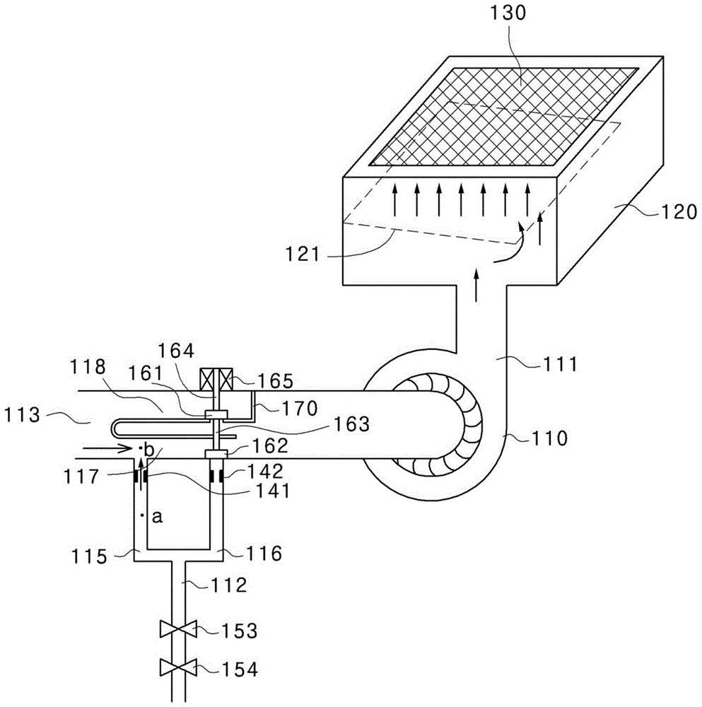 Gas-air mixing device for combustion equipment