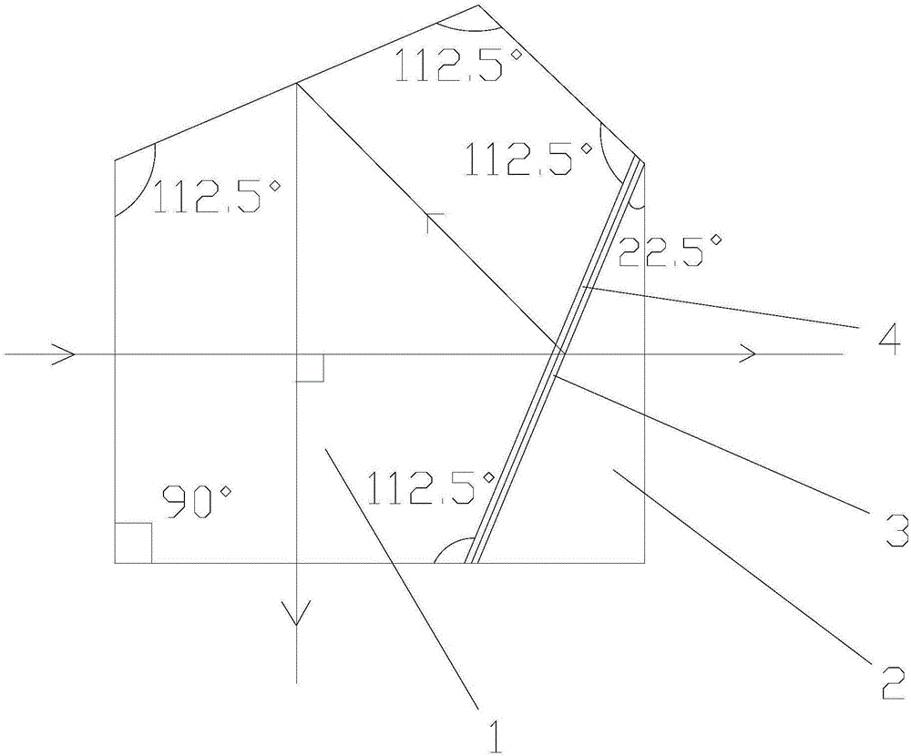 Depolarization pentagonal prism and manufacturing method thereof