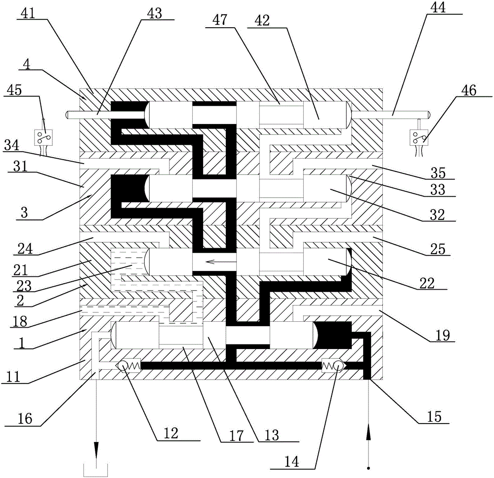 Two-line progressive distributor