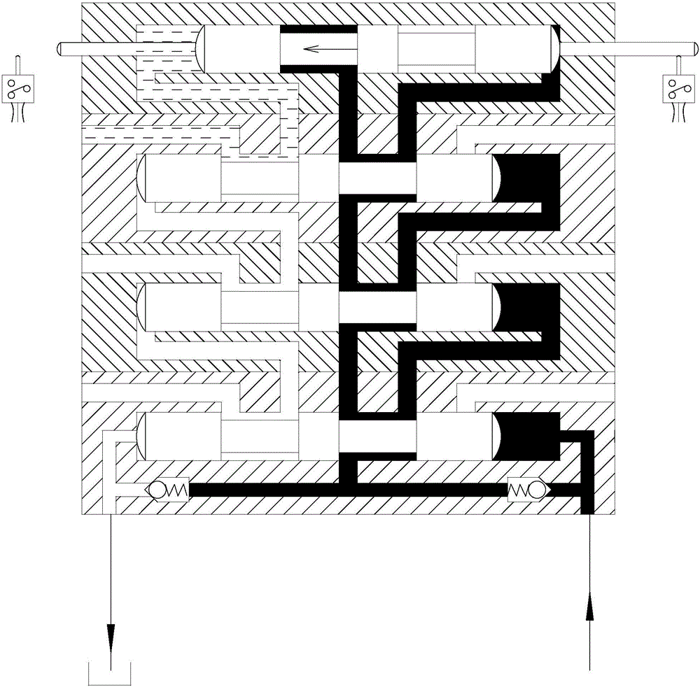 Two-line progressive distributor