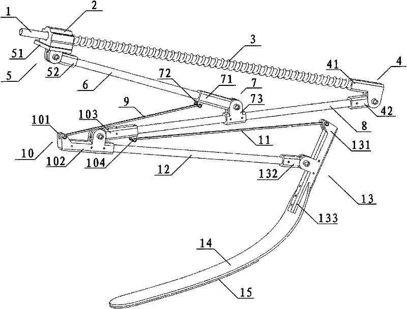 Leg bouncing mechanism for frog-type robot