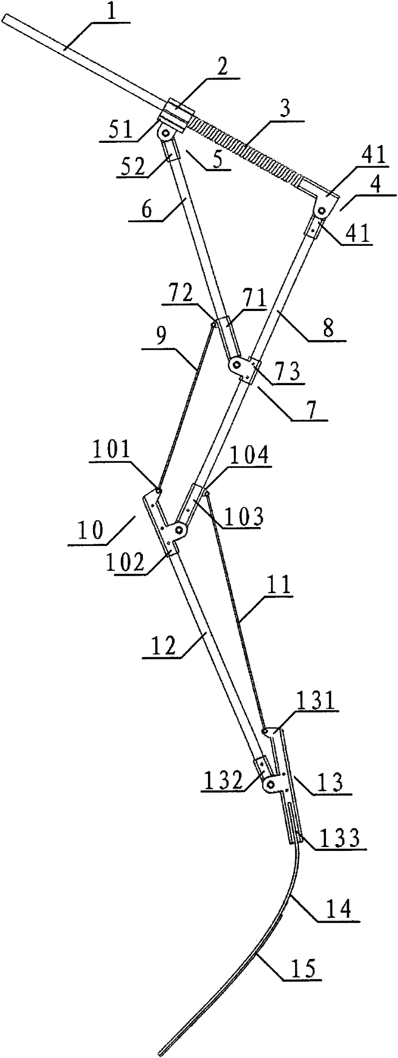 Leg bouncing mechanism for frog-type robot