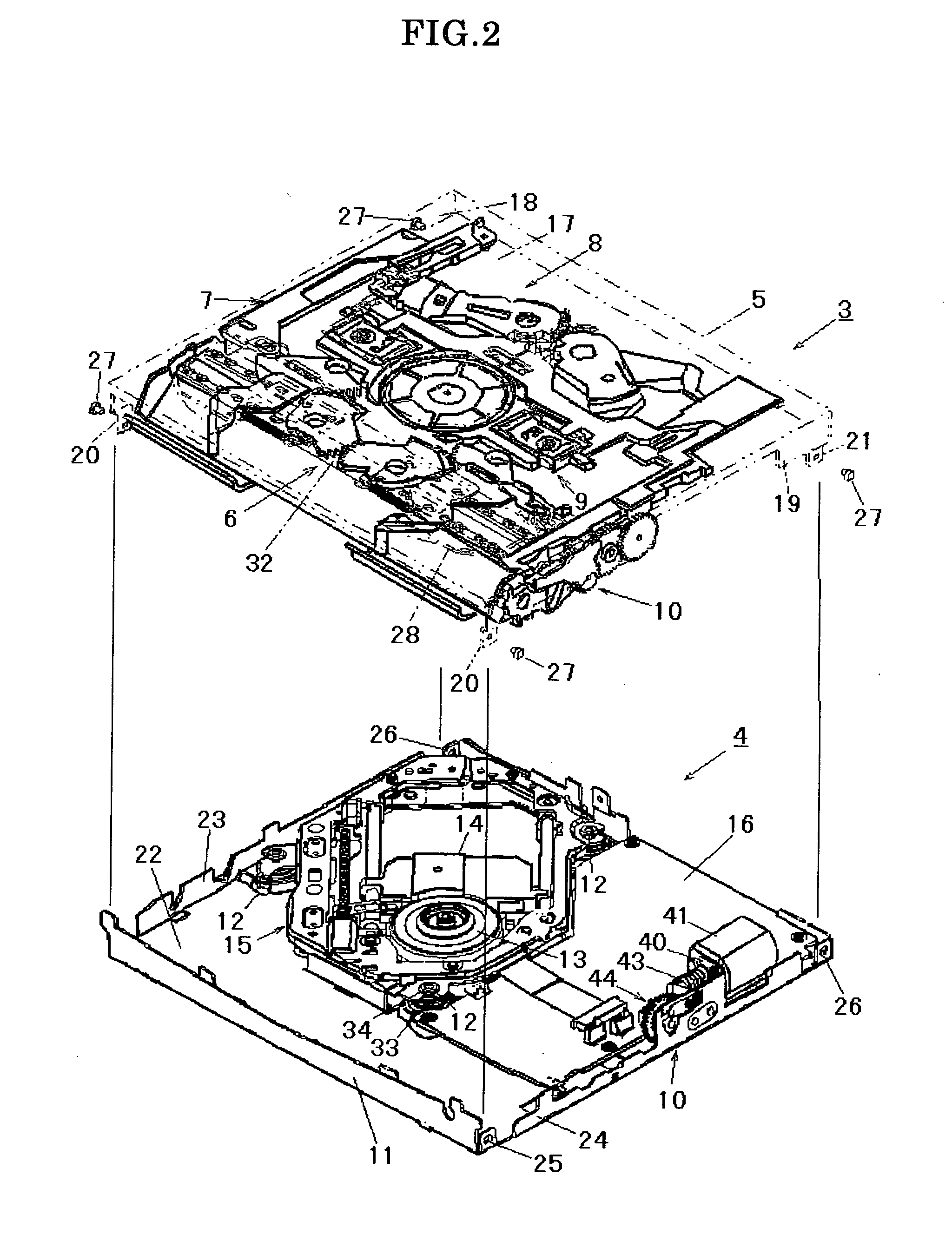 Clamping apparatus for a disc player