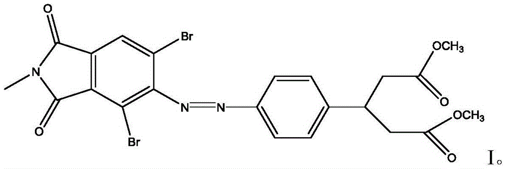 Orange disperse dye monomeric compound and preparation method and application thereof