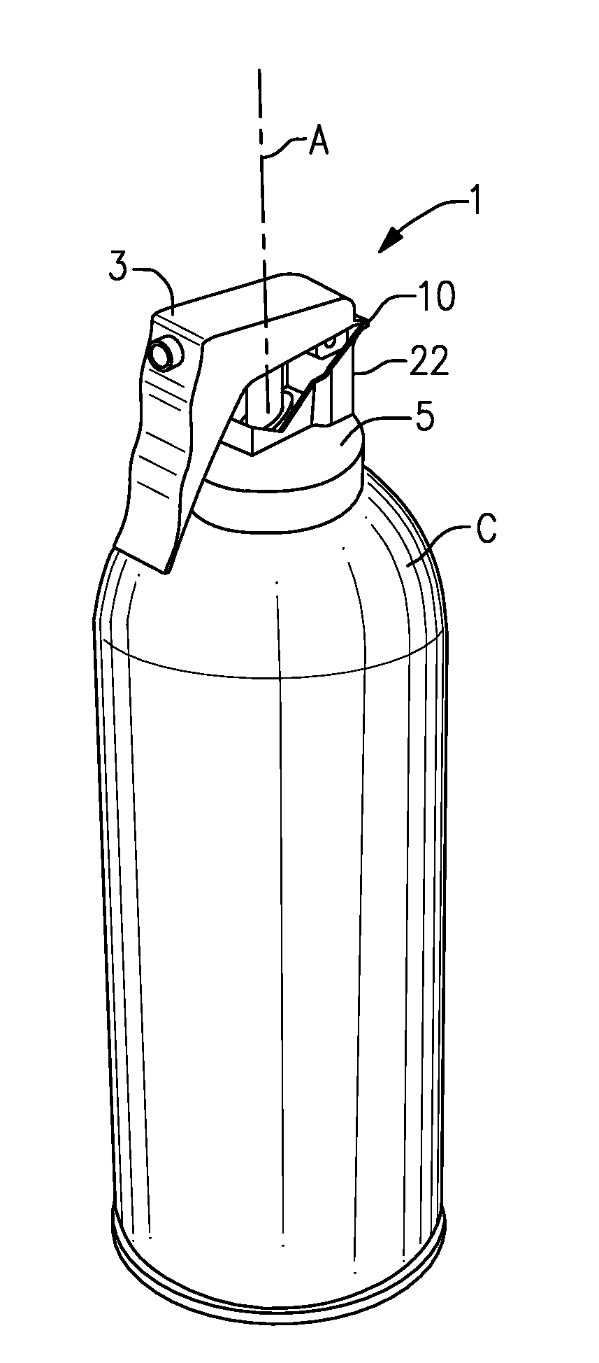 One-piece trigger cap for a spray dispenser