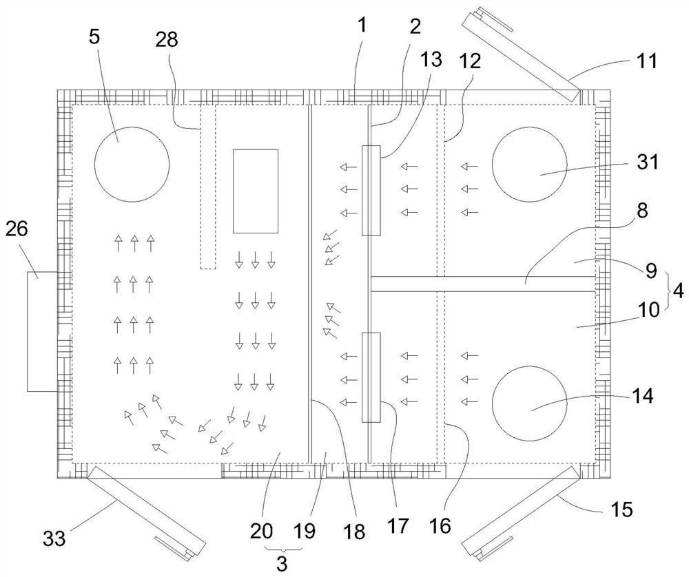 Dust-absorbing and noise-reducing device for continuous operation of hosiery machine and its application method