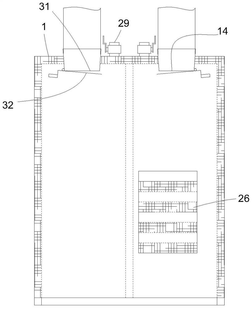 Dust-absorbing and noise-reducing device for continuous operation of hosiery machine and its application method