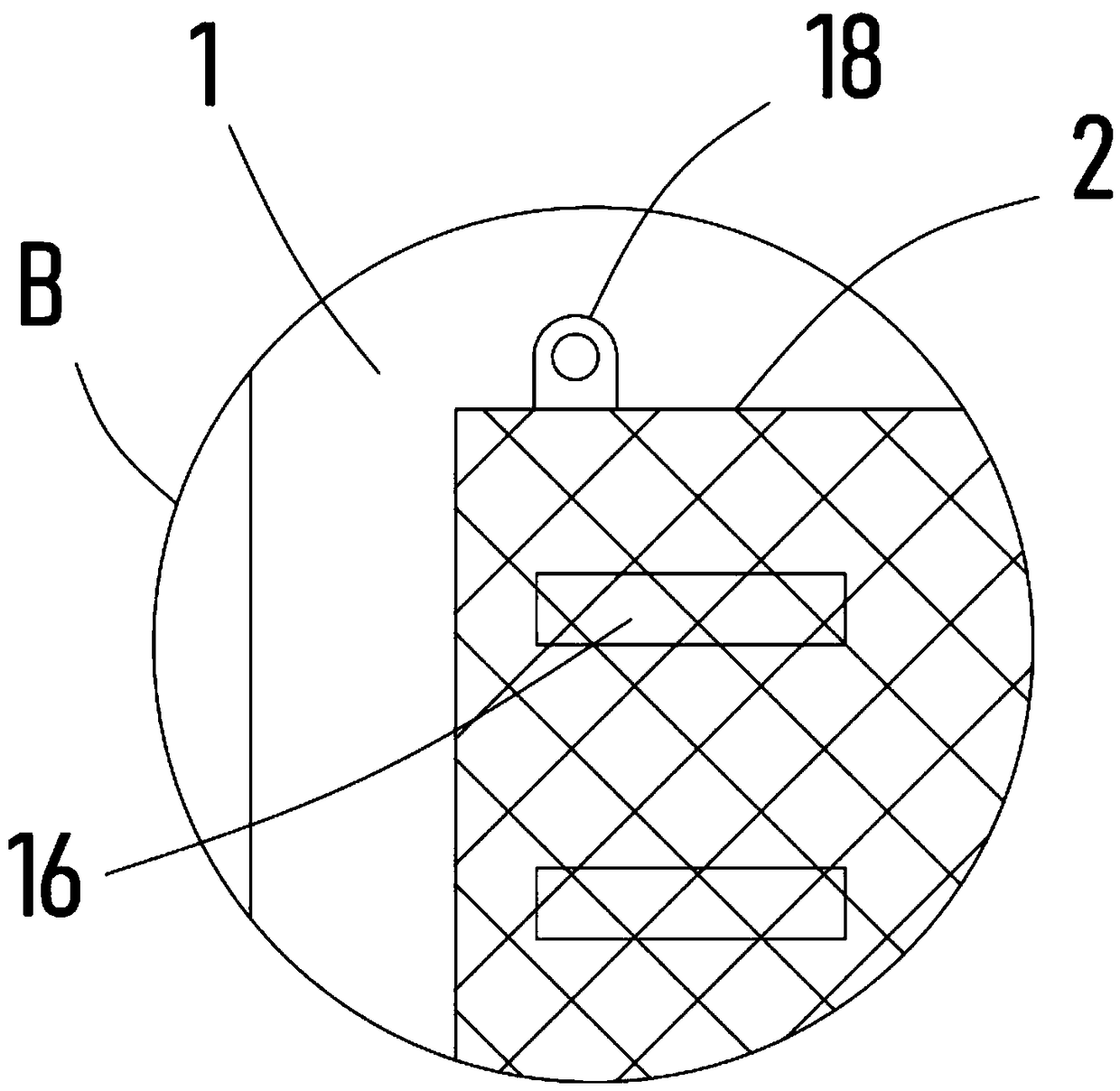 A host box with a dust-proof USB junction