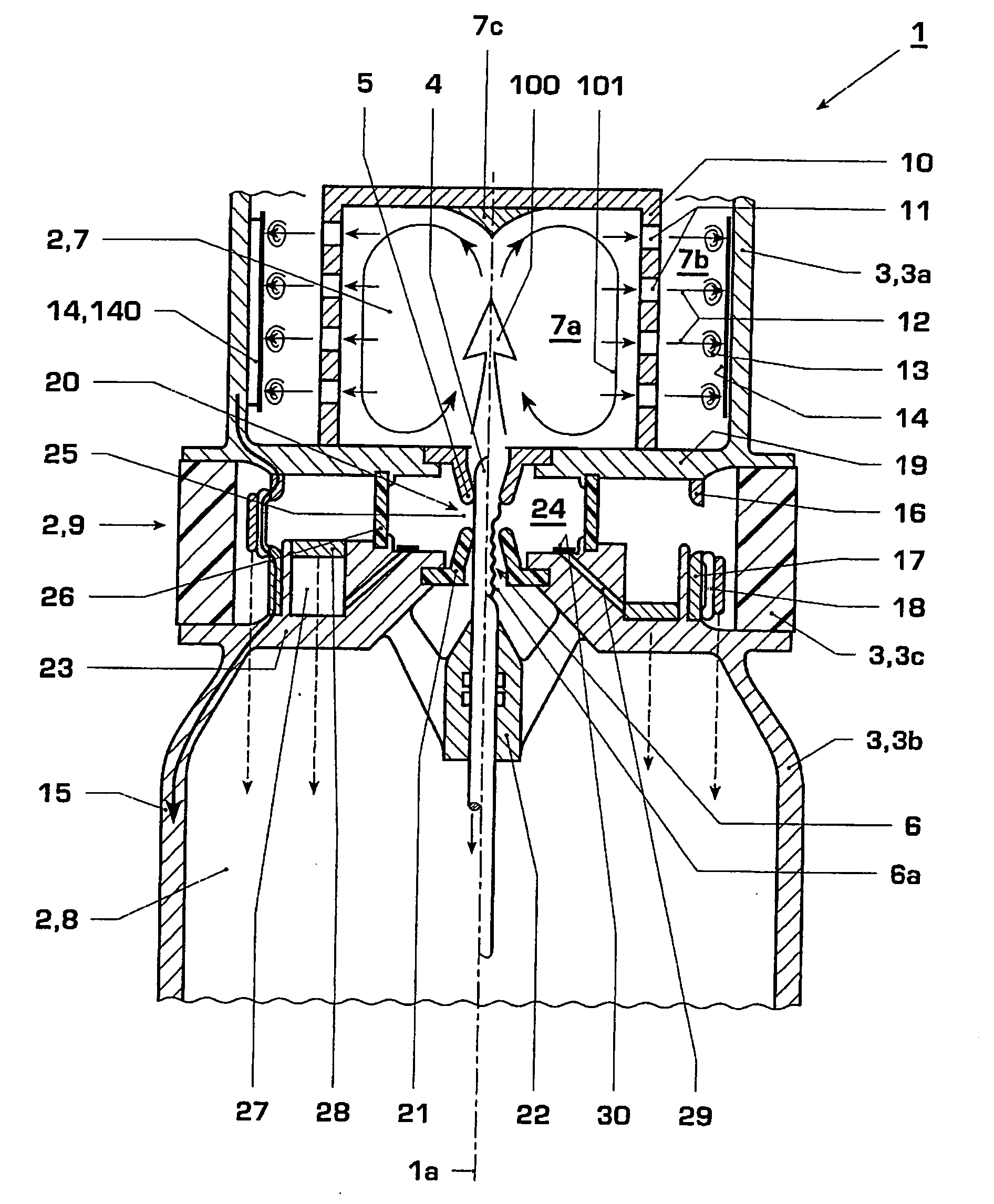 Generator circuit breaker with improved switching capacity