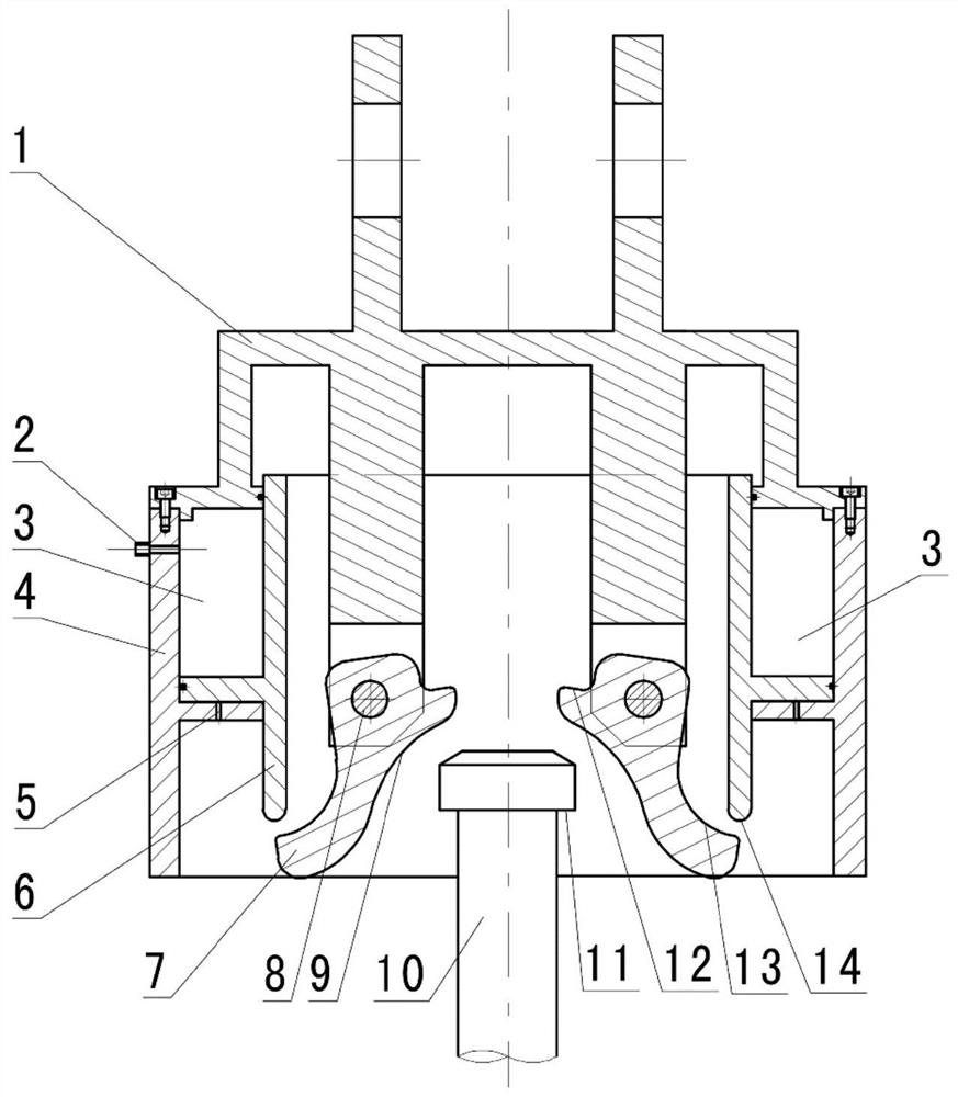 Hydraulic locking mechanism, opening and closing method and helicopter