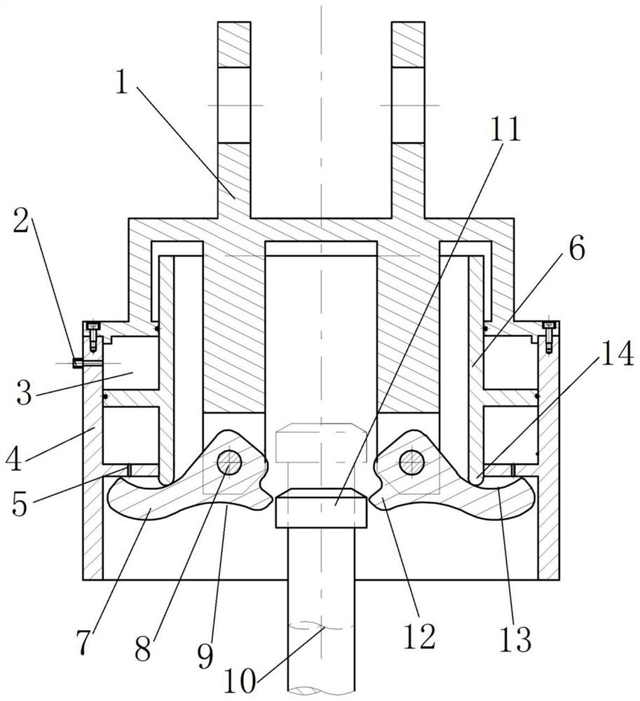 Hydraulic locking mechanism, opening and closing method and helicopter
