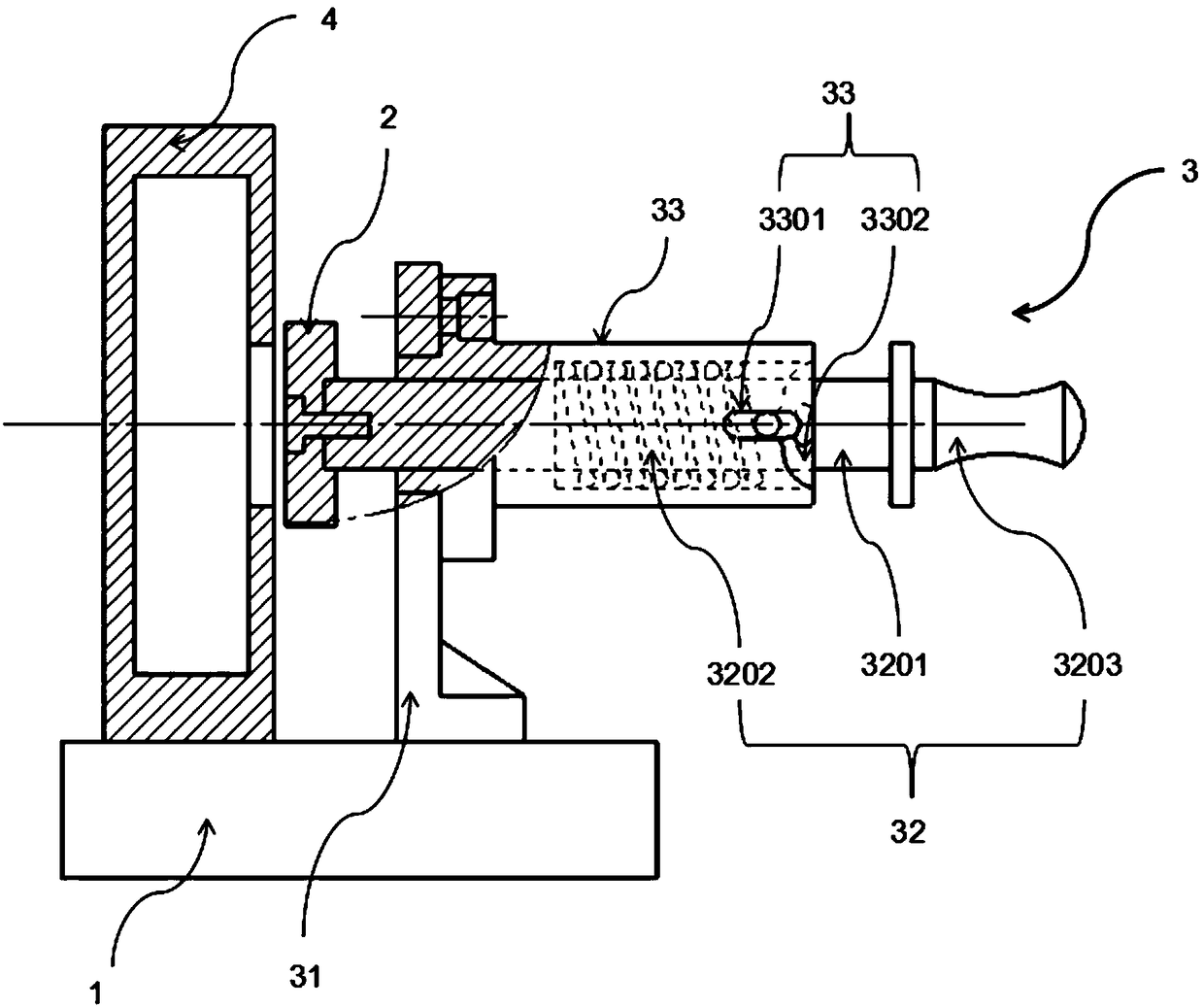 Rough casting size detection device and detection method