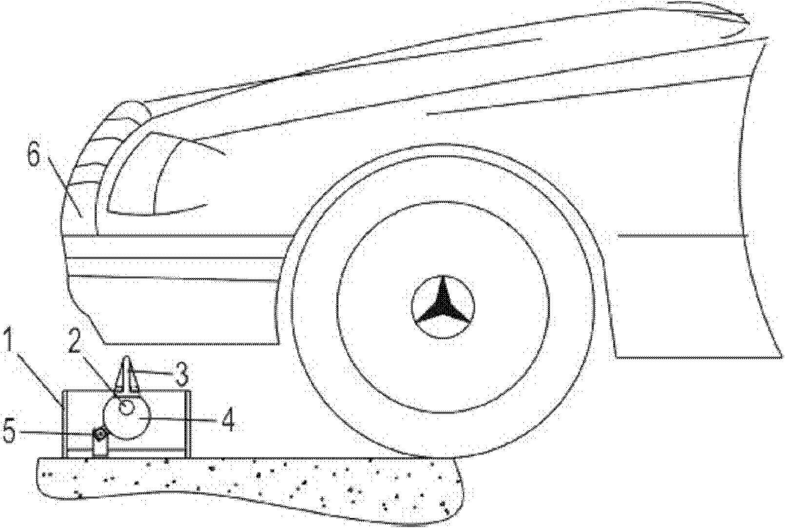 Vehicle chassis height detecting device