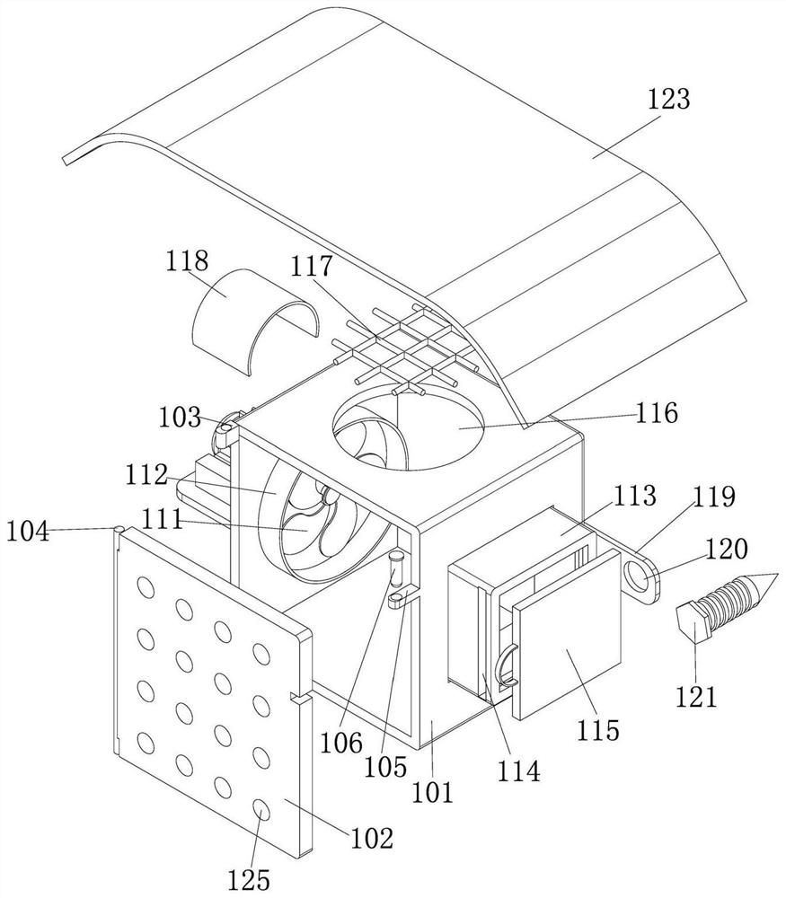 Ventilation and heat dissipation structure of active electric power metering box