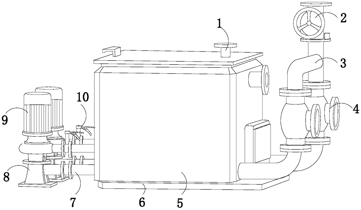 Backwashing device for domestic wastewater treatment and recycling system