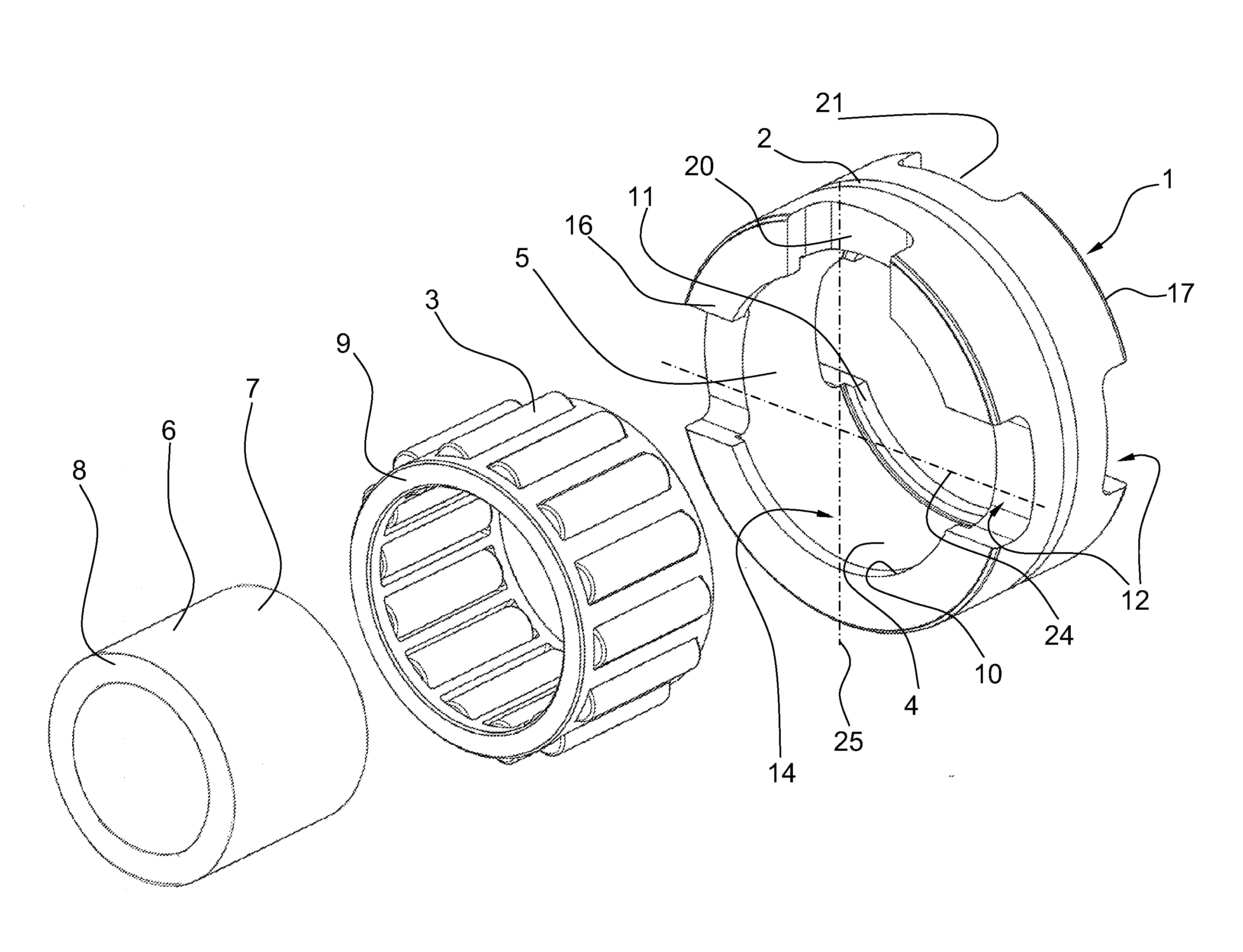 Radial roller bearing, in particular for the roller bearing mounting of shafts in internal combustion engines