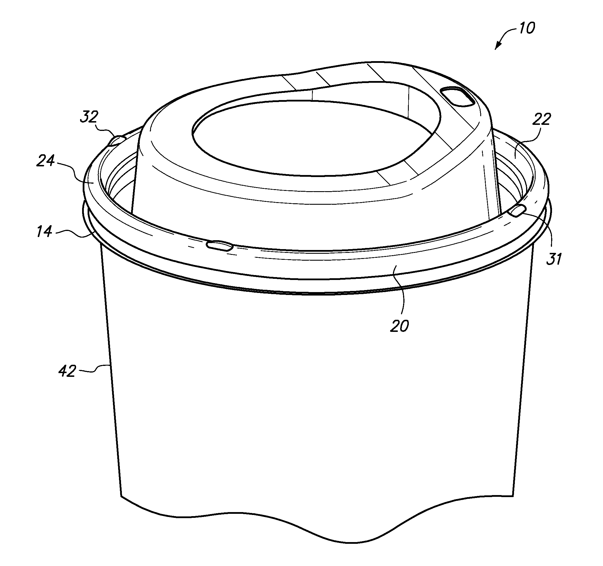 Closure lid with identifying means