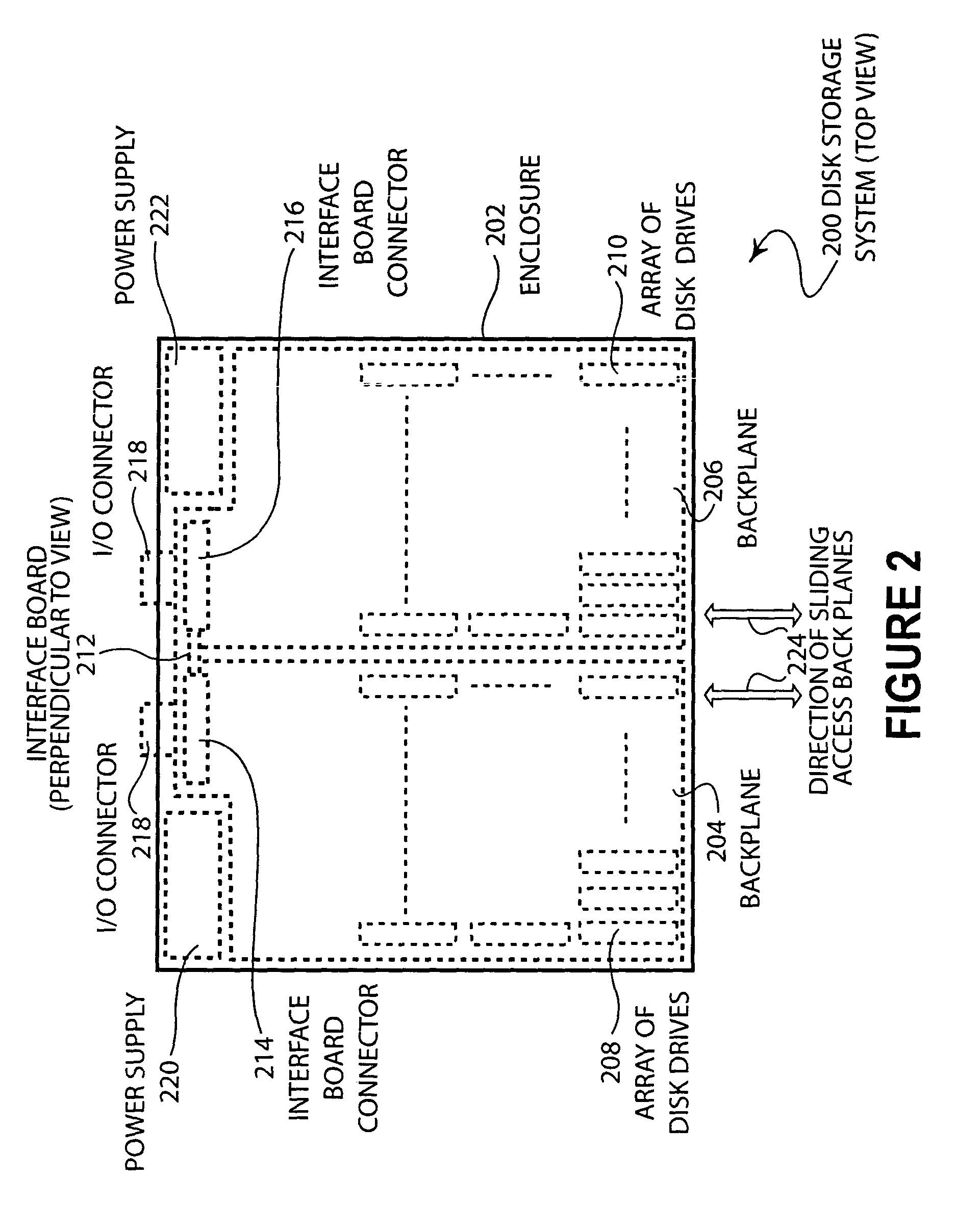 Disk storage system with removable arrays of disk drives