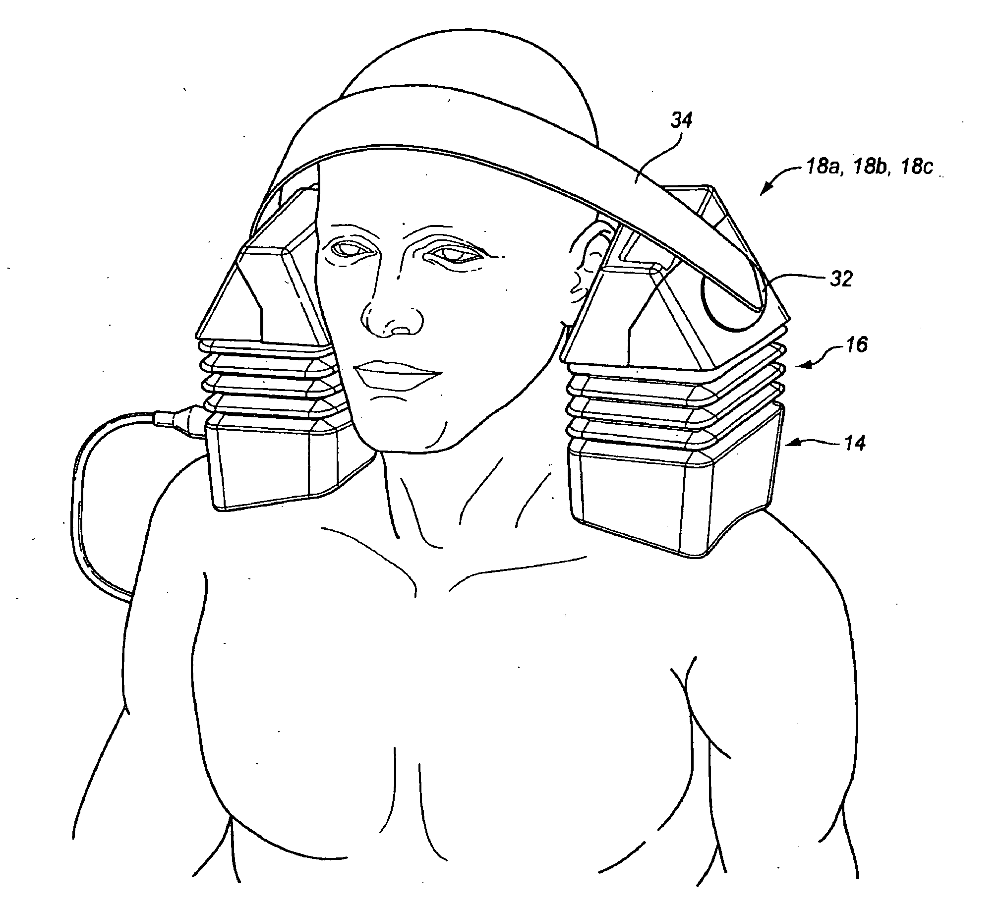 Cervical traction/stretch device and method for its use