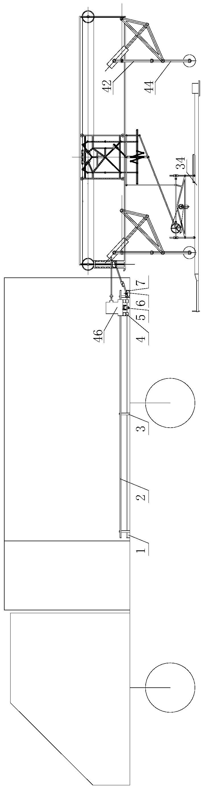 Vehicle-mounted continuous automatic Beckman beam mechanism