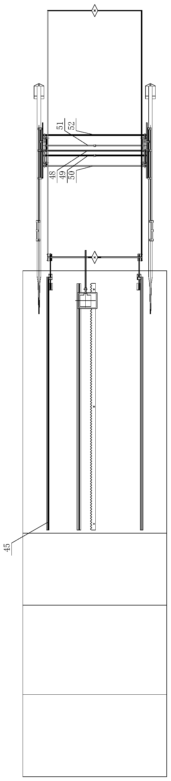 Vehicle-mounted continuous automatic Beckman beam mechanism