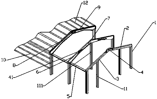 Subsection fabricated all-steel framework