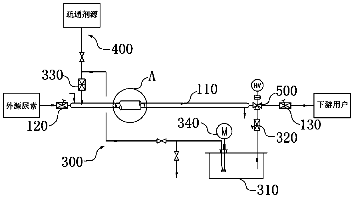 Liquid material conveying device