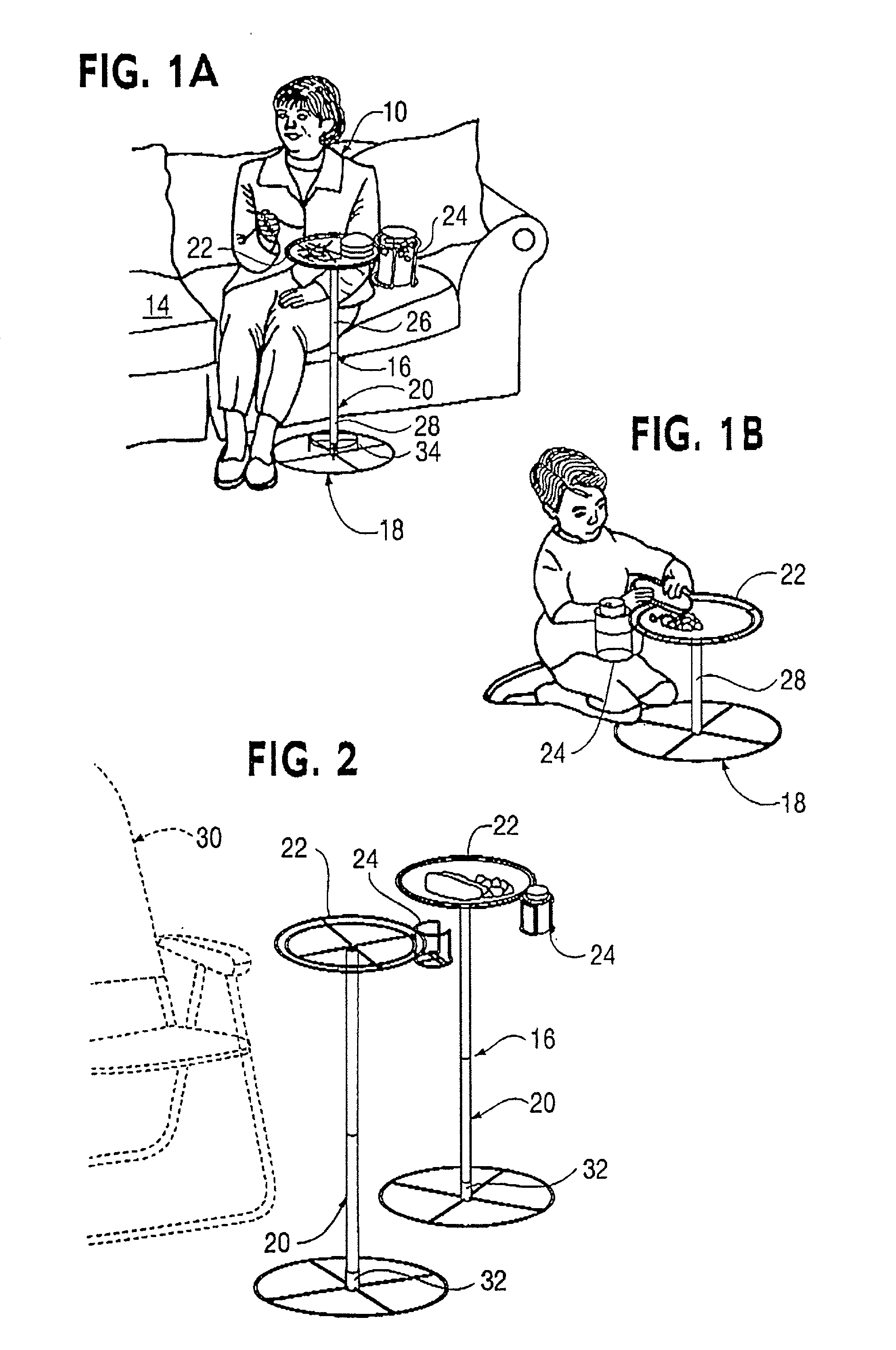Portable, personal table system