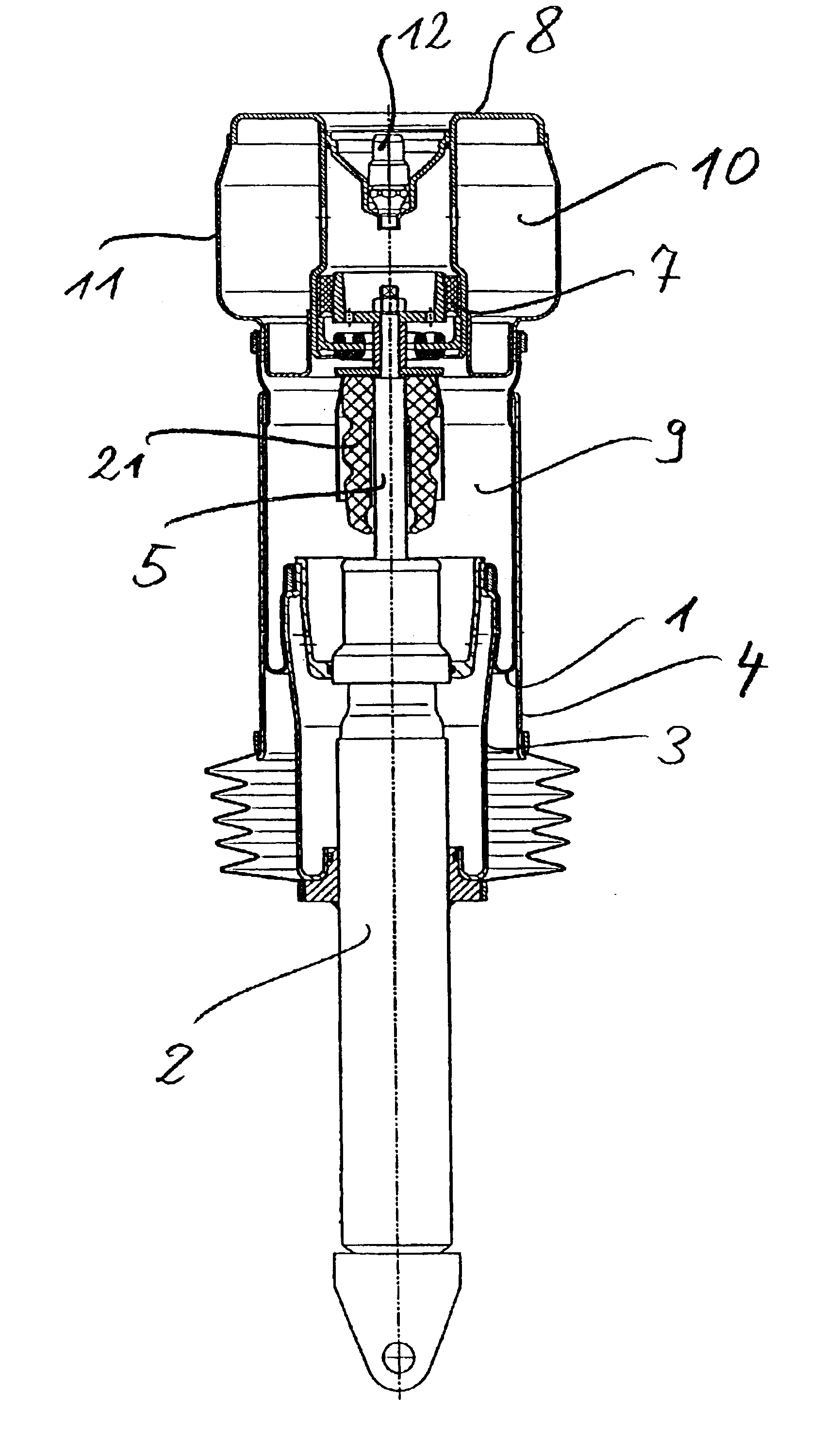 Pneumatic-spring wheel-suspension leg