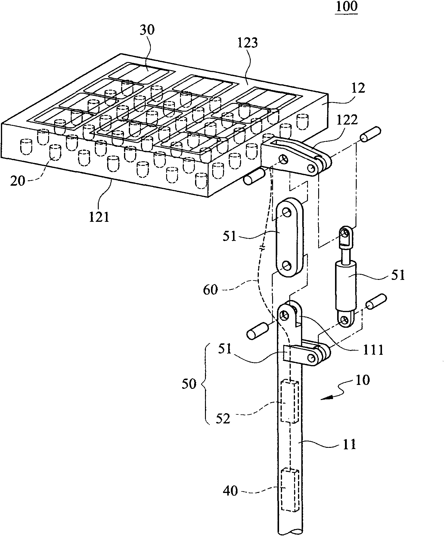 Solar street lamp structure with adjustable angle