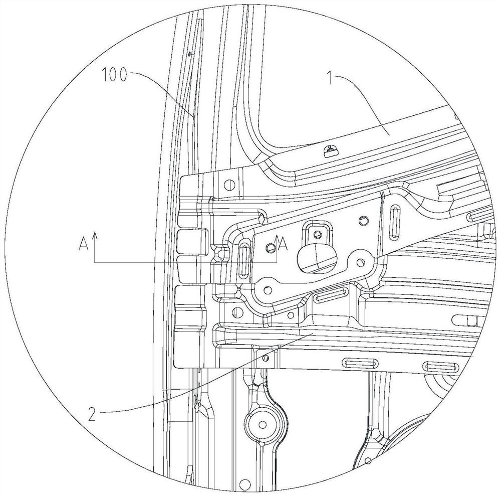 Vehicle door reinforcing structure, vehicle door assembly and vehicle