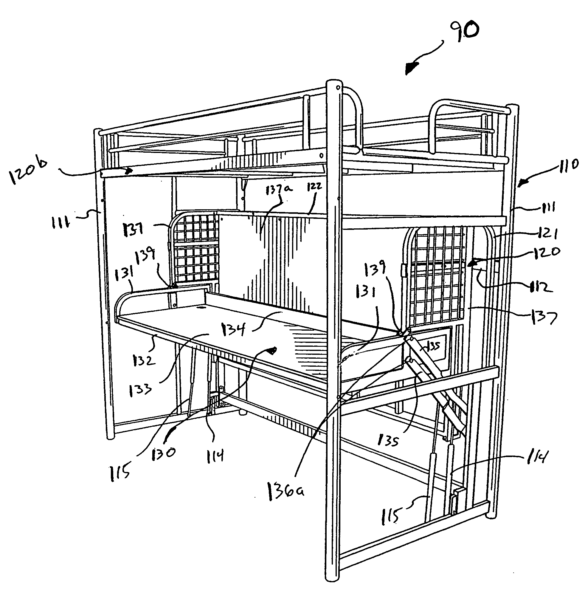 Convertible furniture construction