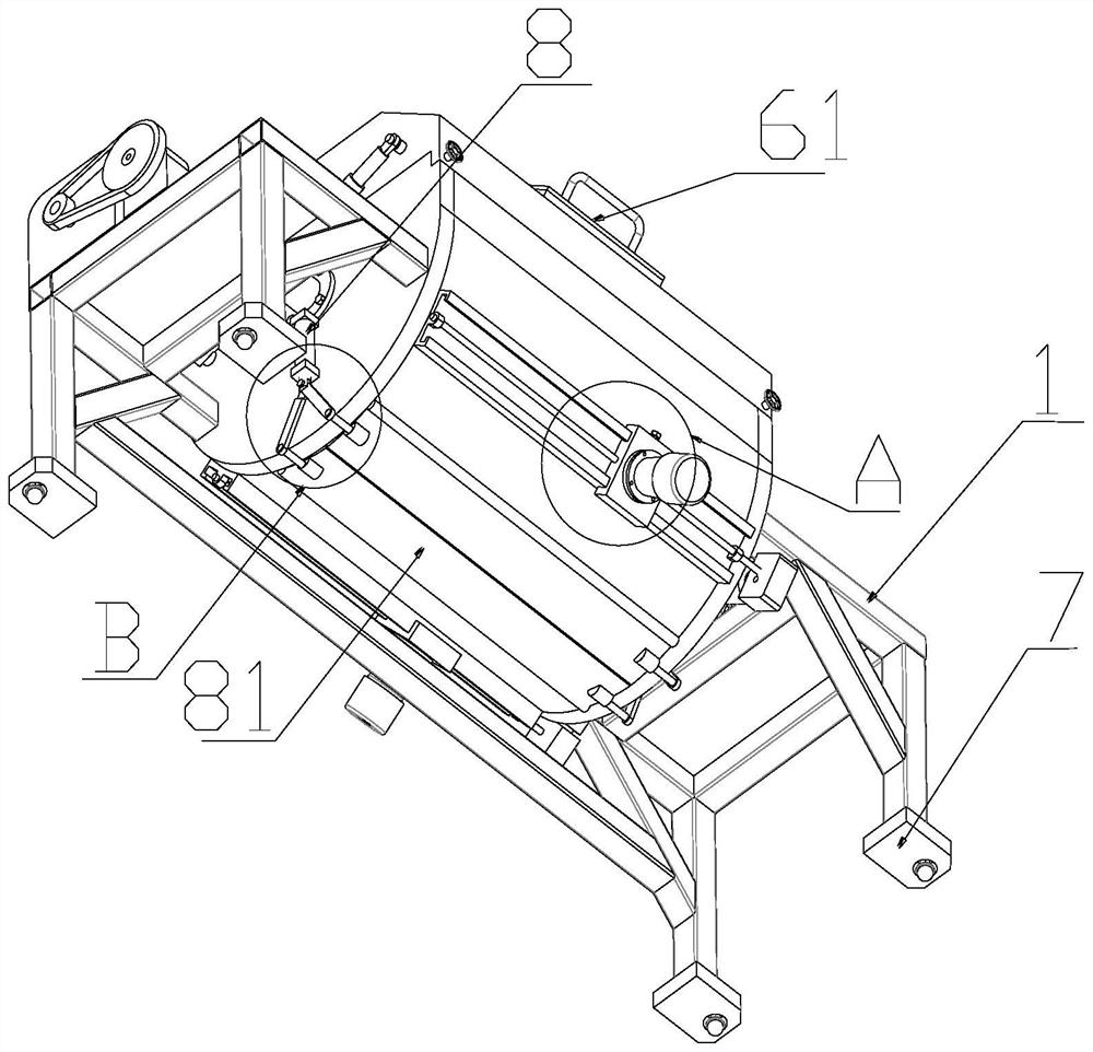 Asphalt mixing and stirring device and stirring method thereof